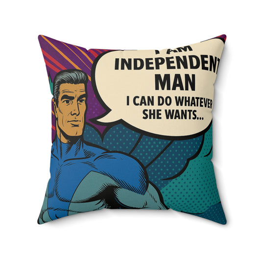 Independent Man - Superhero pillow