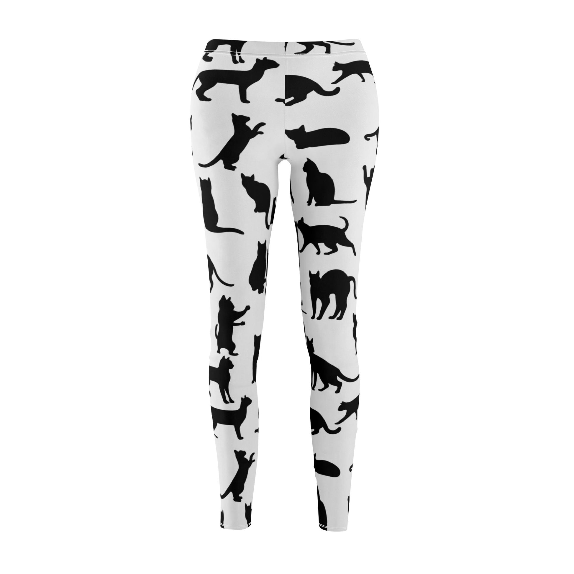 Stylish Cat Silhouette Leggings for Cat Lovers - NestlyAura