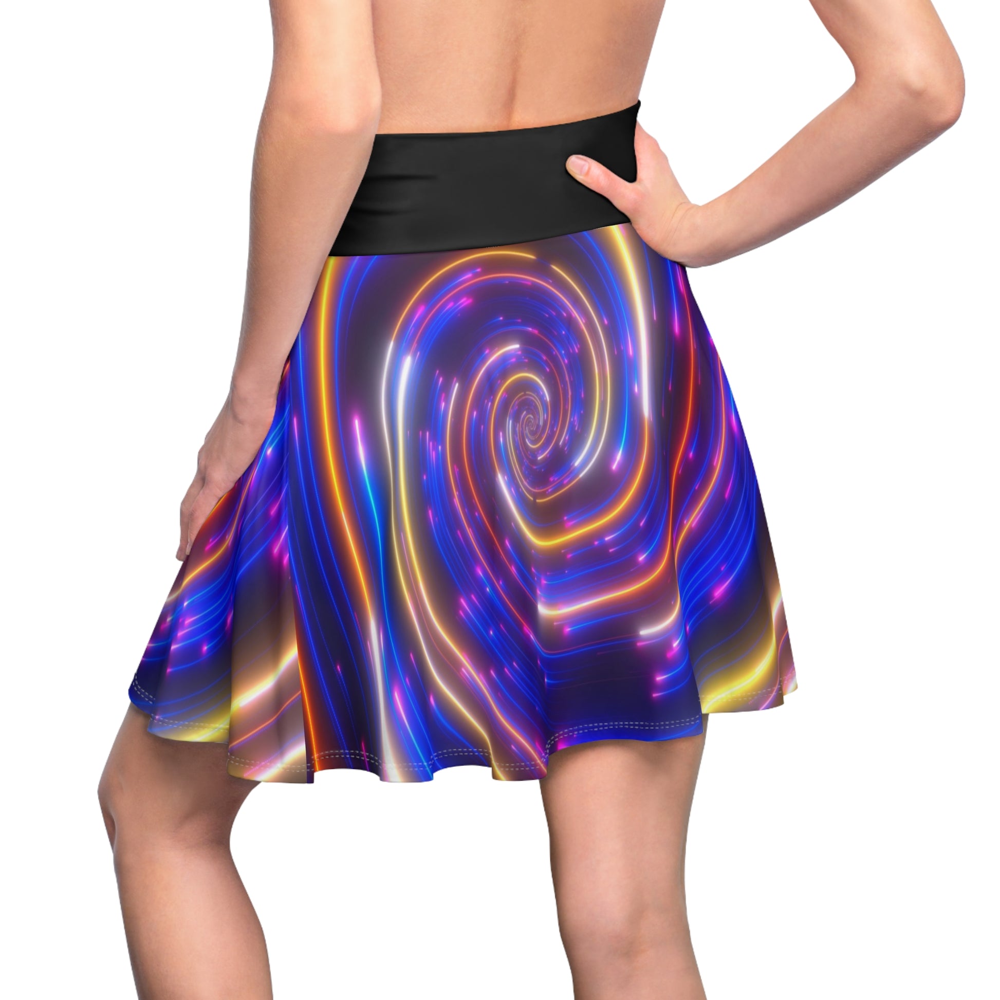 Colorful Swirl Skater Skirt - NestlyAura - Colorful Swirl Skater Skirt