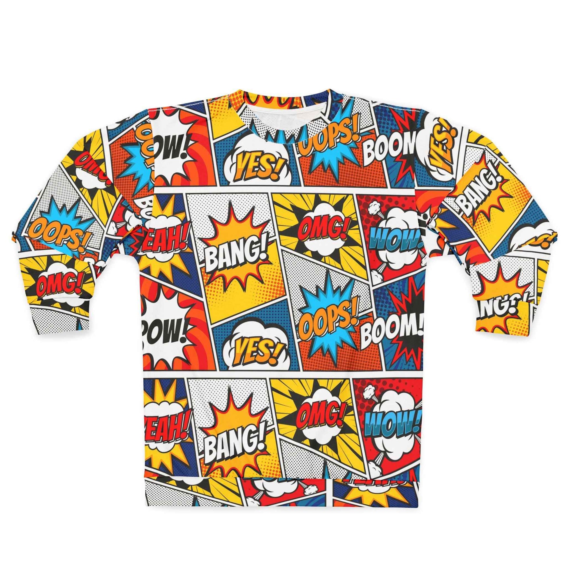 Colorful Pop Art Sweatshirt for Vibrant Comic Style Fashion