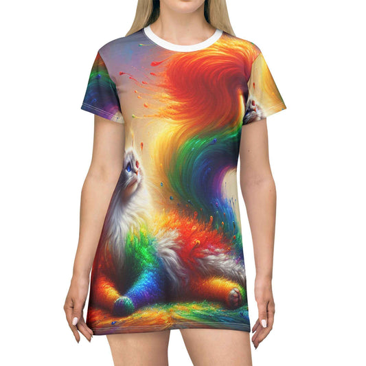 Colorful Cat Shirt for Cat Lovers - Fun and Vibrant Design