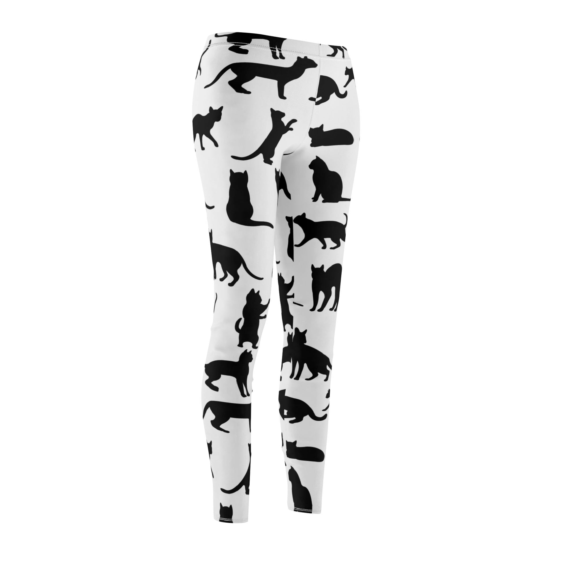 Stylish Cat Silhouette Leggings for Cat Lovers - NestlyAura