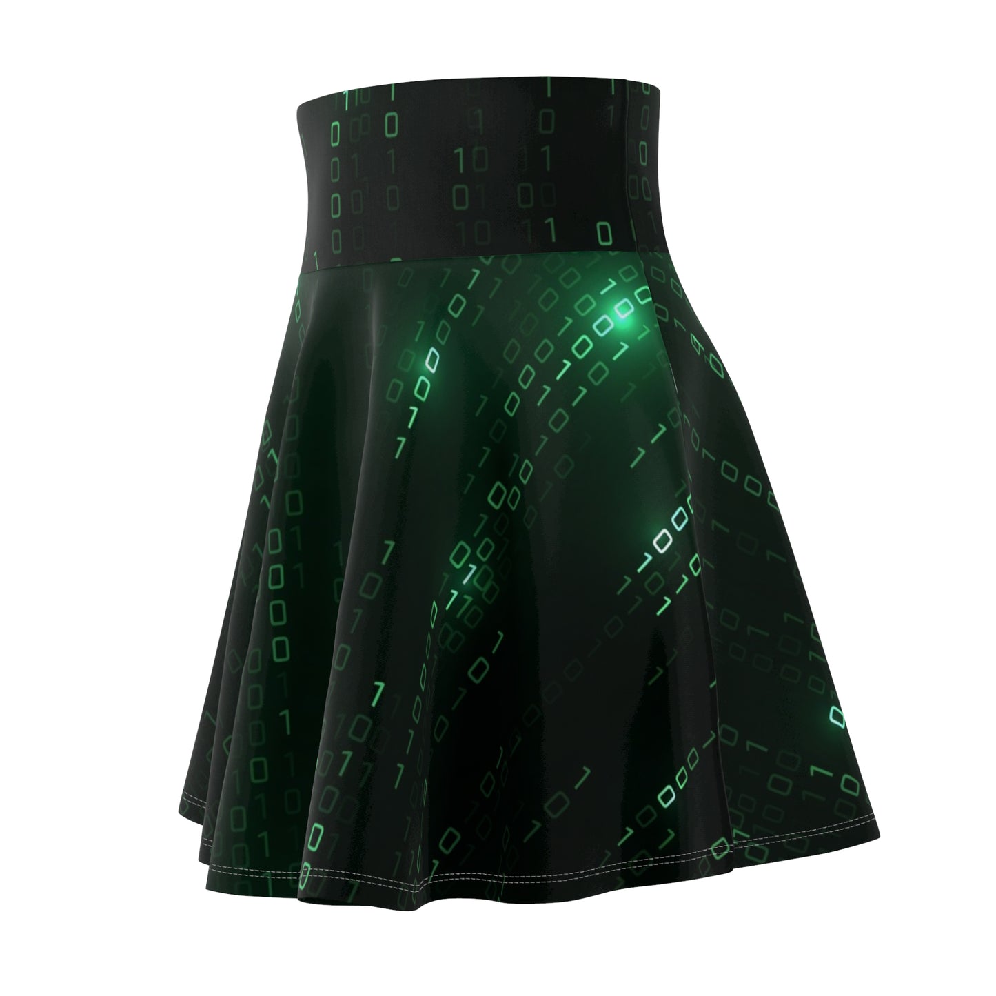 Matrix Skater Skirt - Women's A-Line Skirt for Cyberpunk Fashion and Sci-Fi Costumes