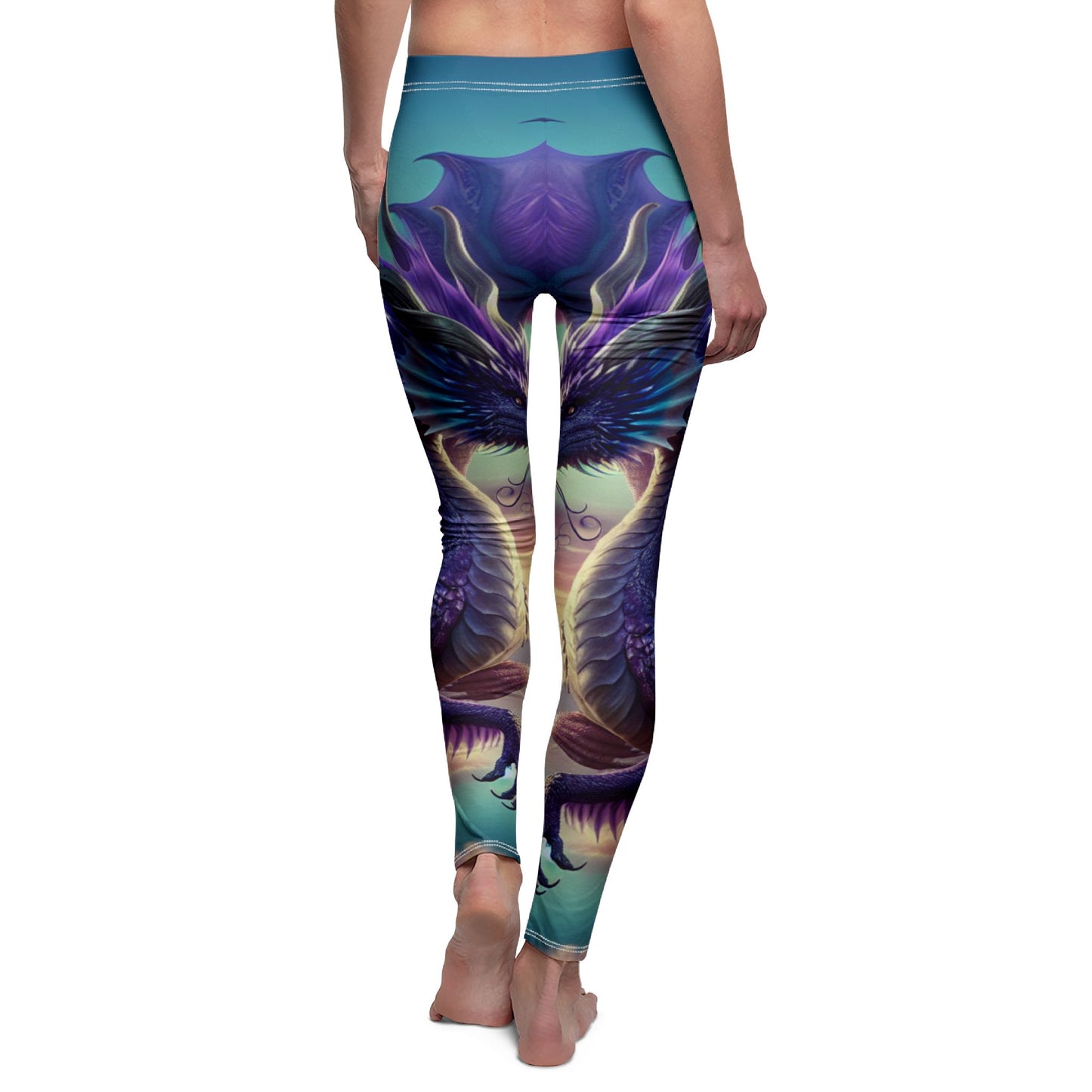 Fantasy Dragon Art Leggings - NestlyAura - Fantasy Dragon Art Leggings