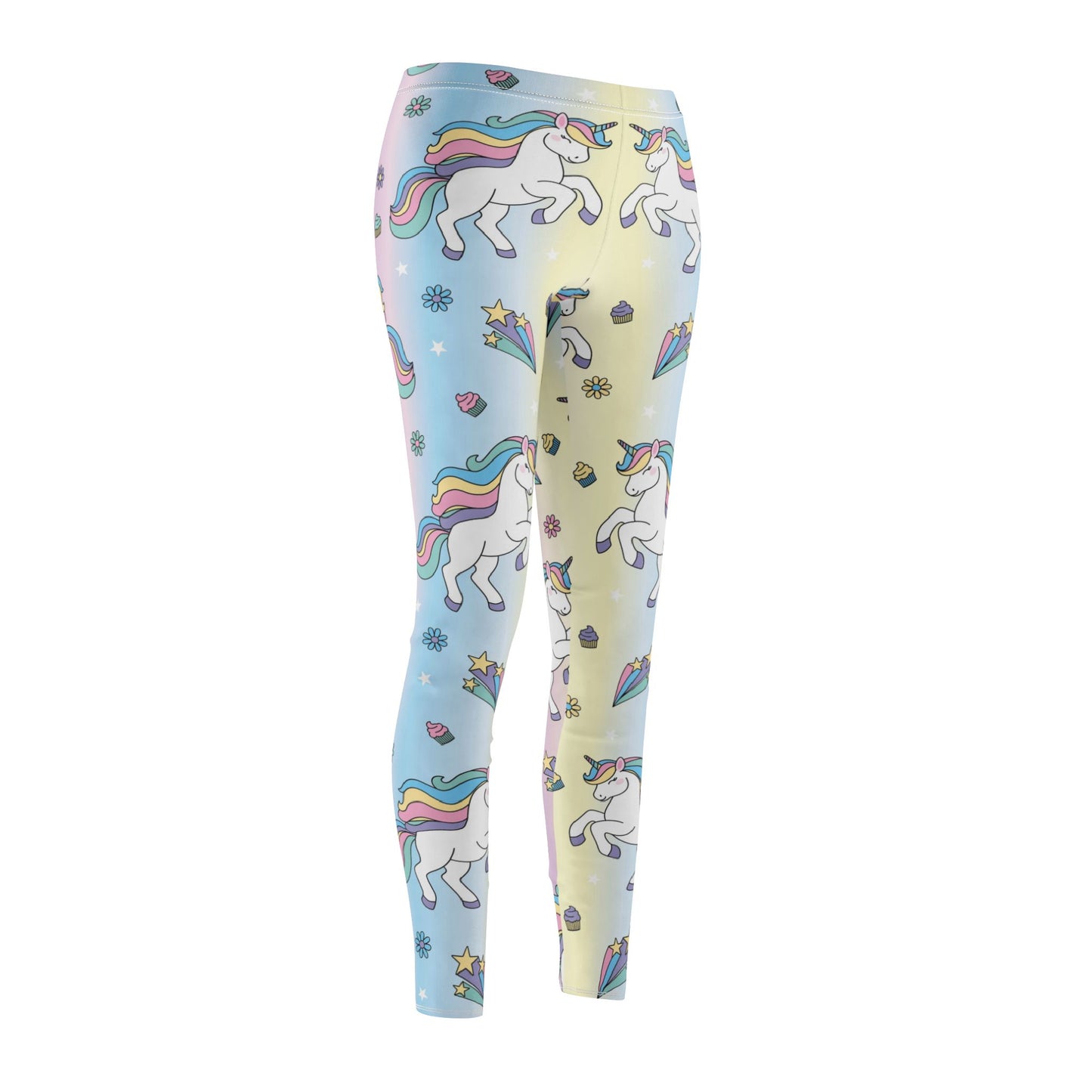Unicorn Leggings - Whimsical Fantasy Printed Pants, Cute Stretchy Tights for Women, Magical Animal Design Yoga Wear