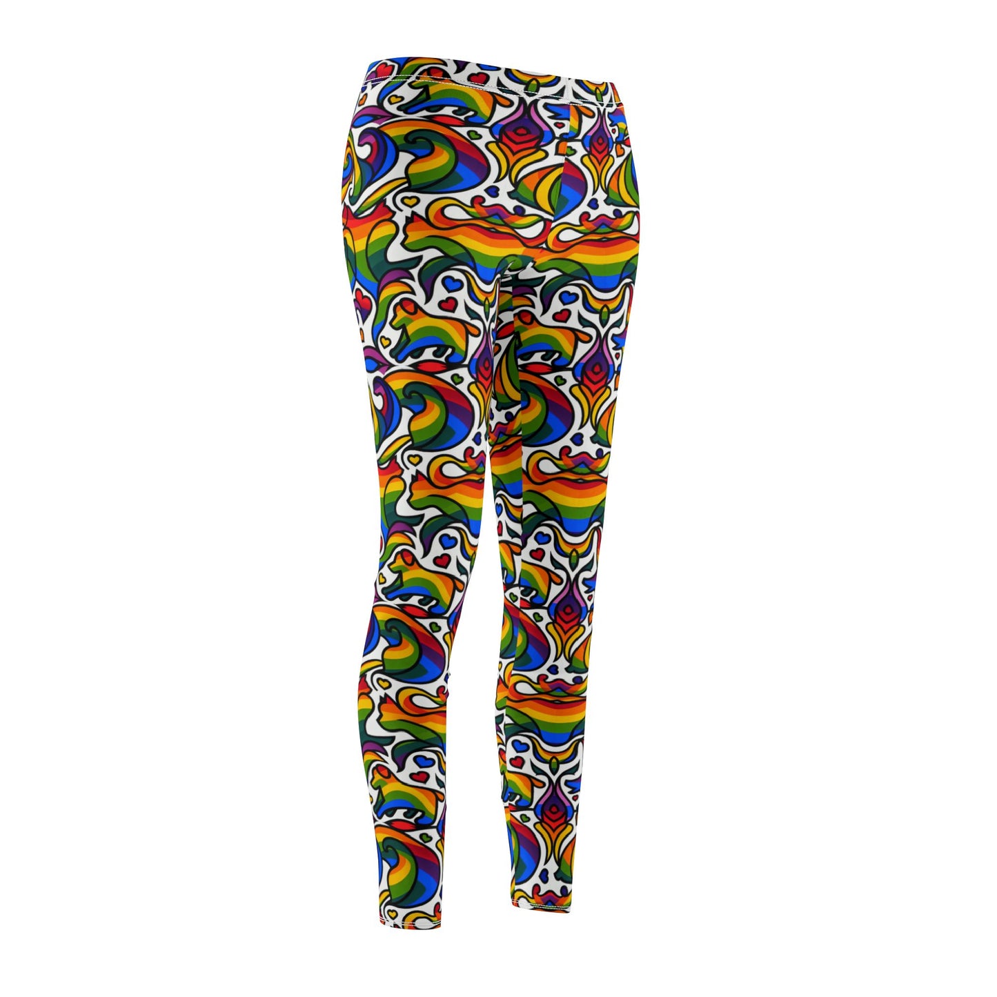 Colorful Yoga Gym Leggings Cats & Dogs pattern - NestlyAura - Colorful Yoga Gym Leggings Cats & Dogs pattern