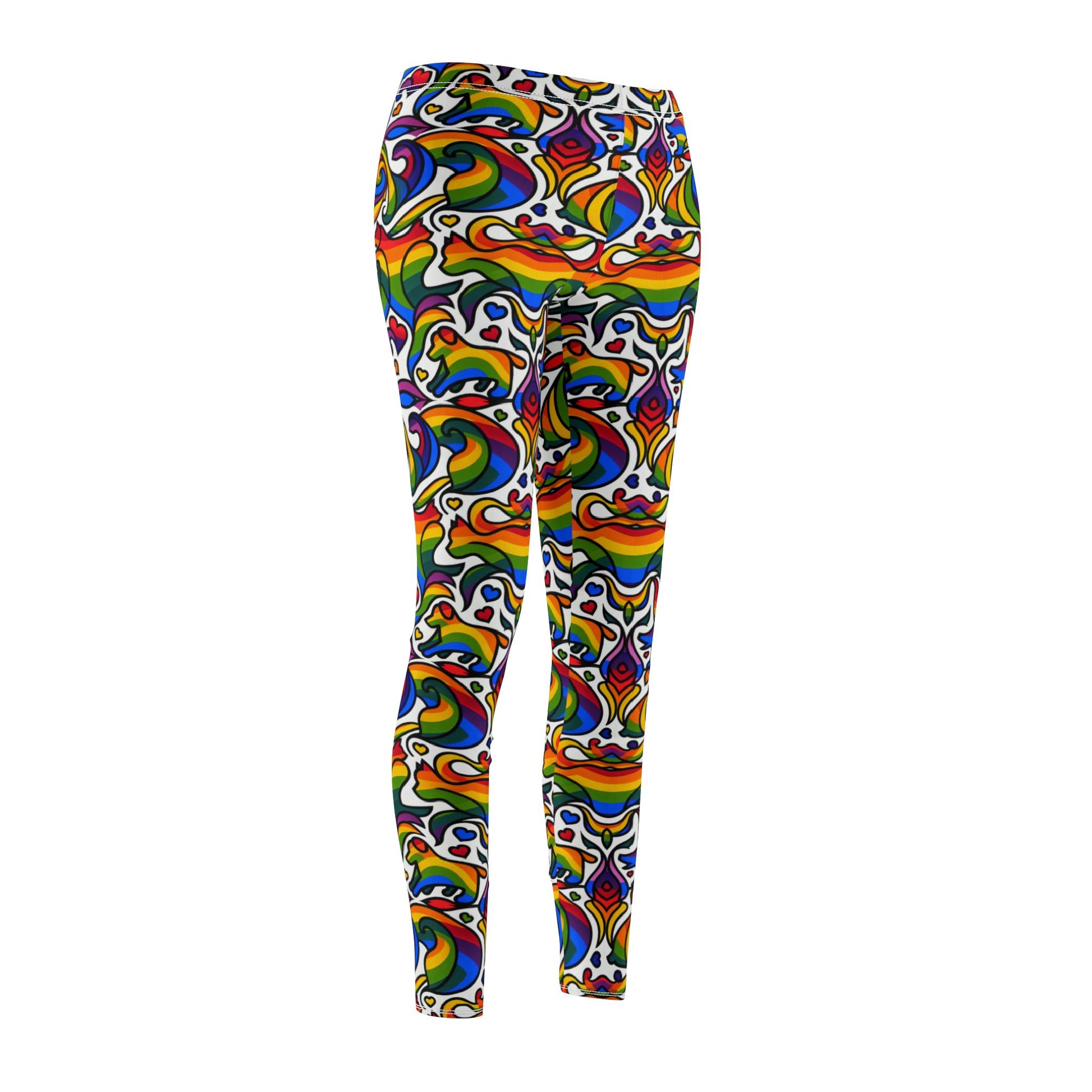 Colorful Yoga Gym Leggings Cats & Dogs pattern - NestlyAura - Colorful Yoga Gym Leggings Cats & Dogs pattern