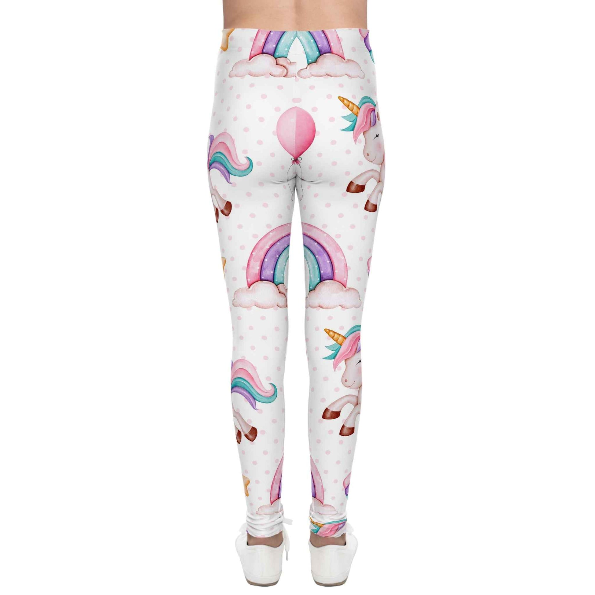 Unicorn Leggings for Kids - Magical Rainbow Tights, Girls Fantasy Pants, Cute Animal Print Bottoms