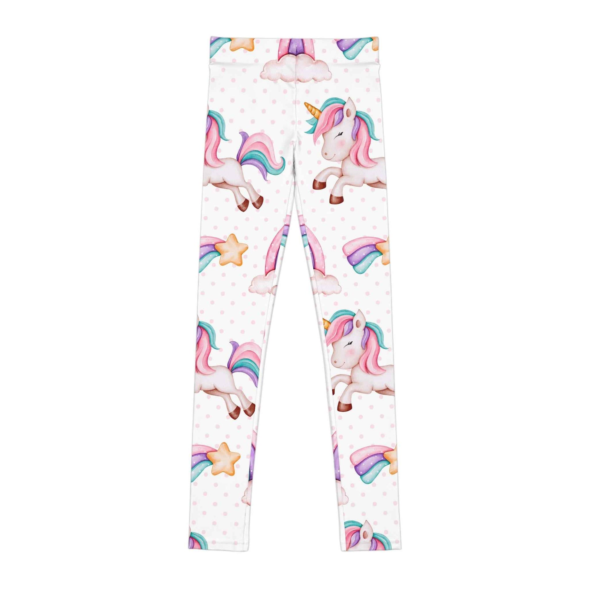 Unicorn Leggings for Kids - Magical Rainbow Tights, Girls Fantasy Pants, Cute Animal Print Bottoms