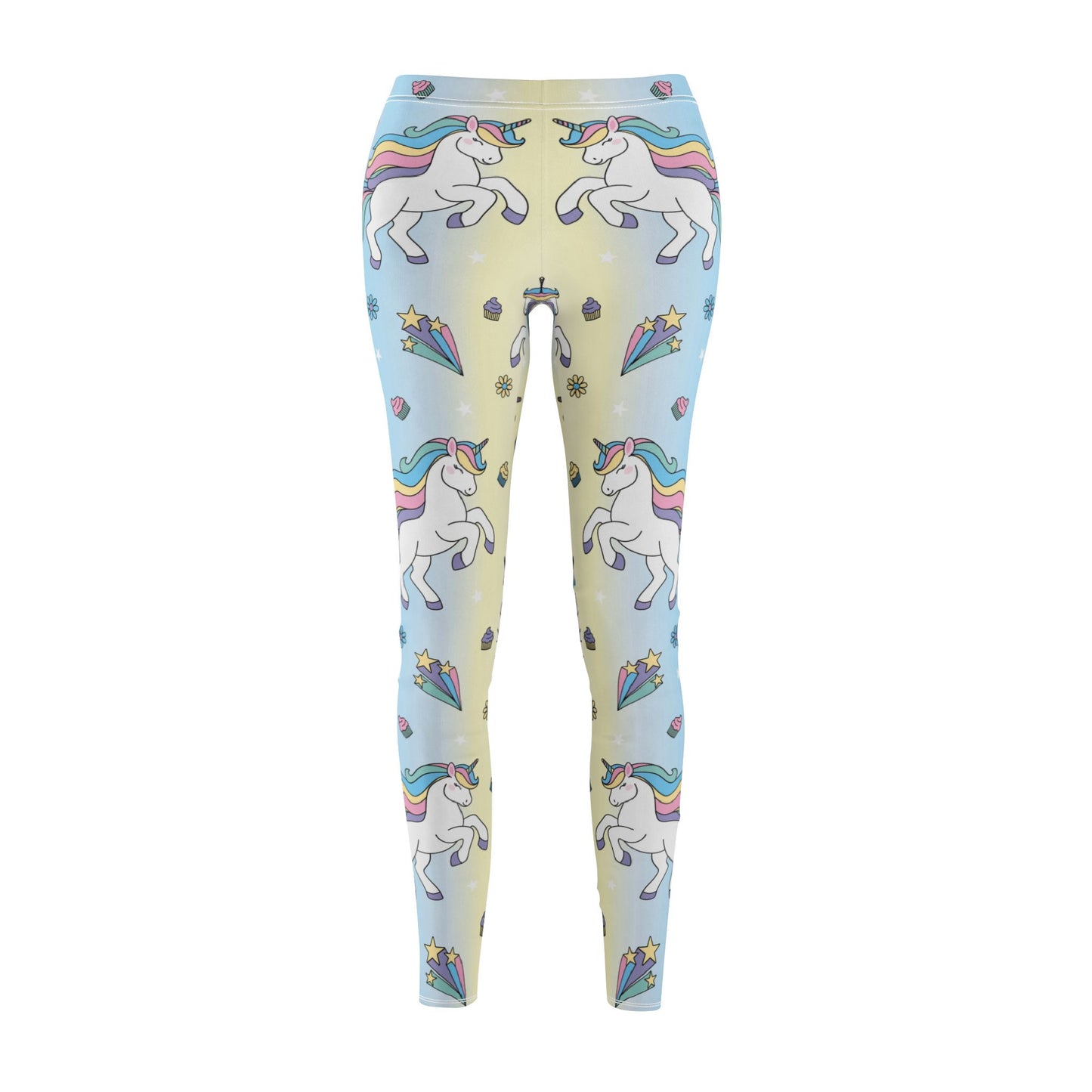 Unicorn Leggings - Whimsical Fantasy Printed Pants, Cute Stretchy Tights for Women, Magical Animal Design Yoga Wear