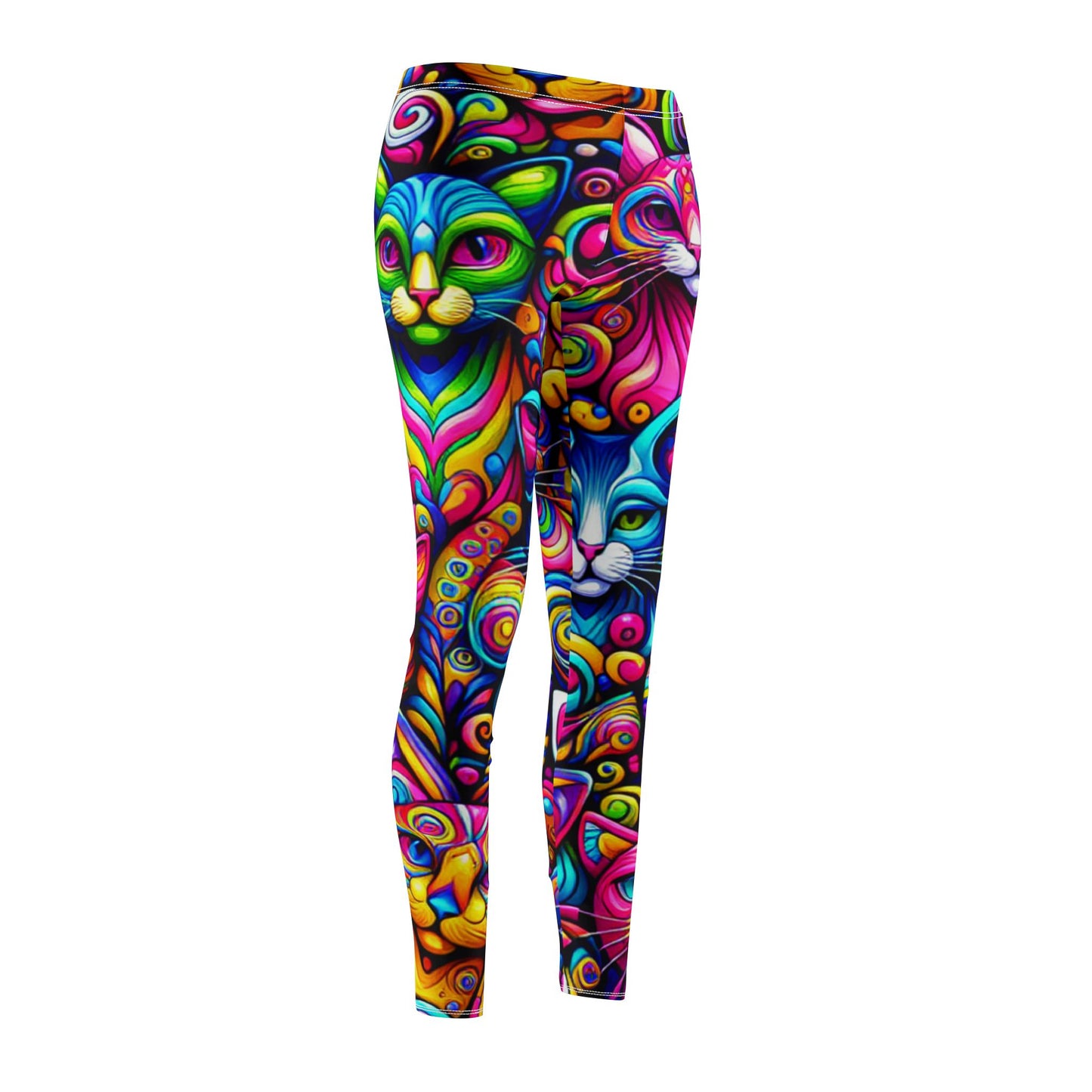 Colorful Cat Print Leggings - NestlyAura - Colorful Cat Print Leggings
