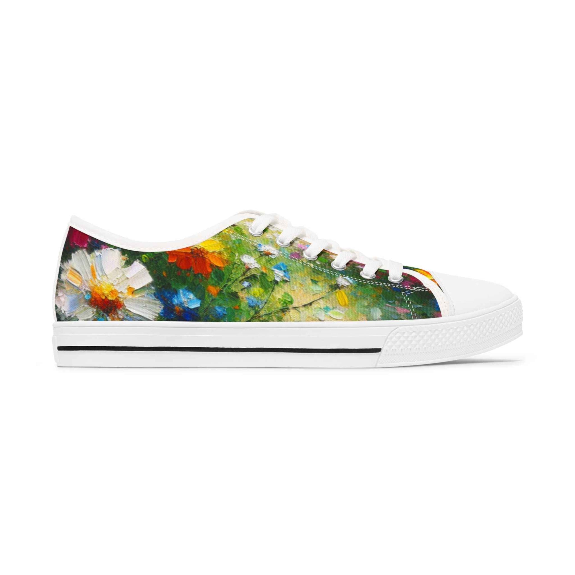 Floral Low Top Sneakers for Women - Stylish and Comfortable Footwear