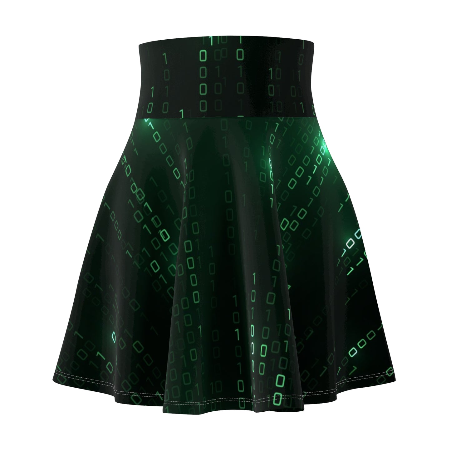 Matrix Skater Skirt - Women's A-Line Skirt for Cyberpunk Fashion and Sci-Fi Costumes