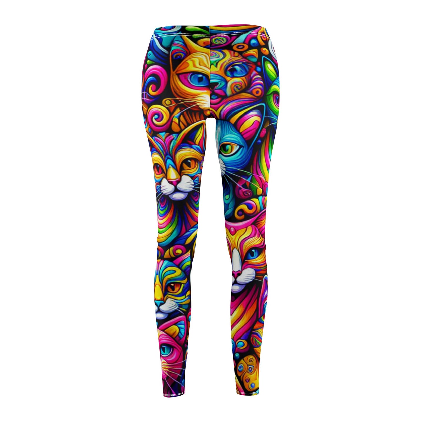 Colorful Cat Print Leggings - NestlyAura - Colorful Cat Print Leggings