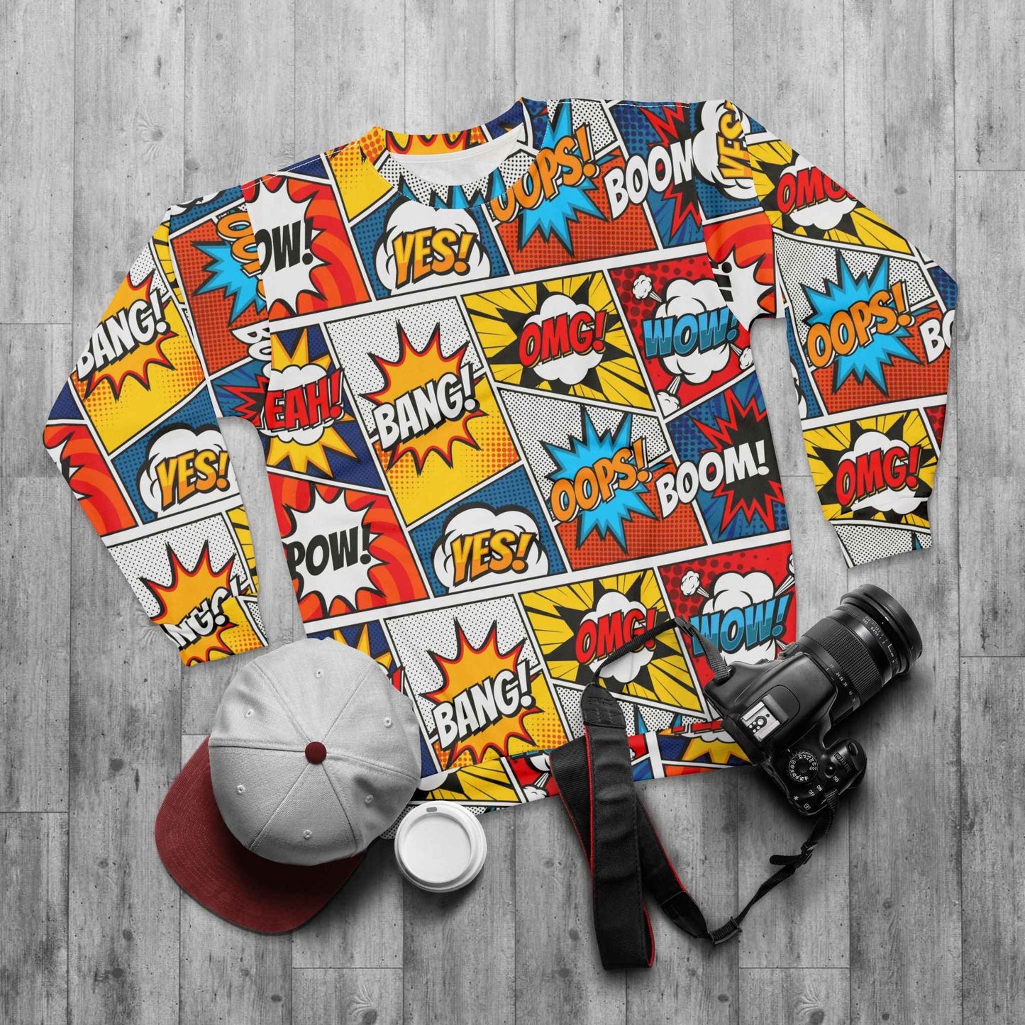 Colorful Pop Art Sweatshirt for Vibrant Comic Style Fashion